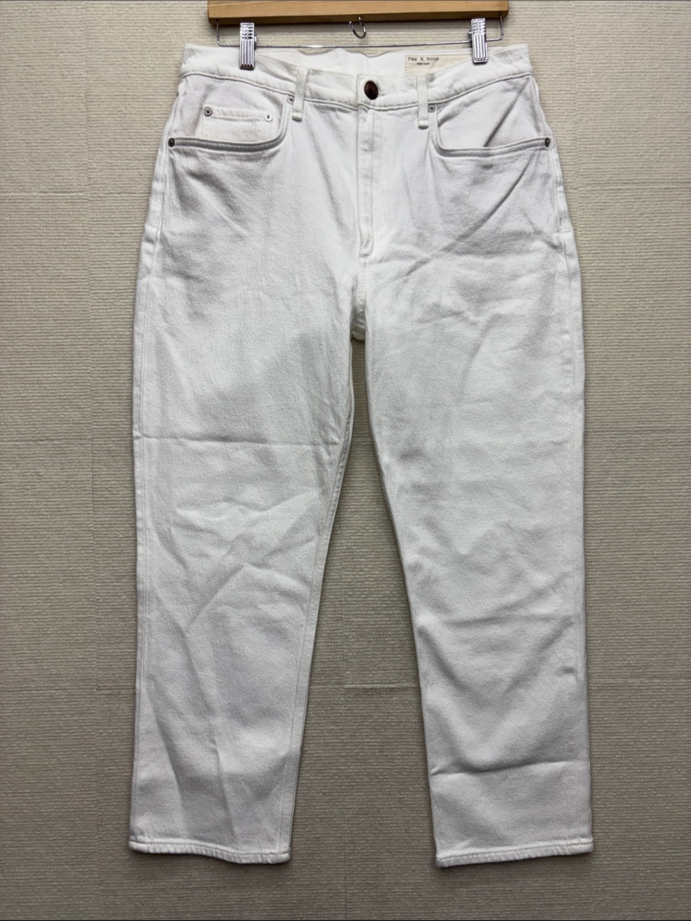 Rag & Bone | 32 Wren high rise slim straight White Jeans